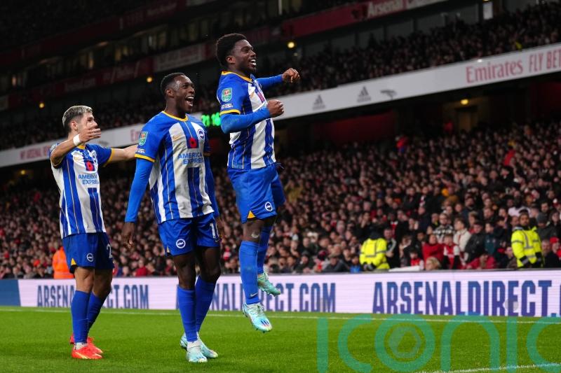 Much-changed Arsenal dumped out of the Carabao Cup by Brighton
