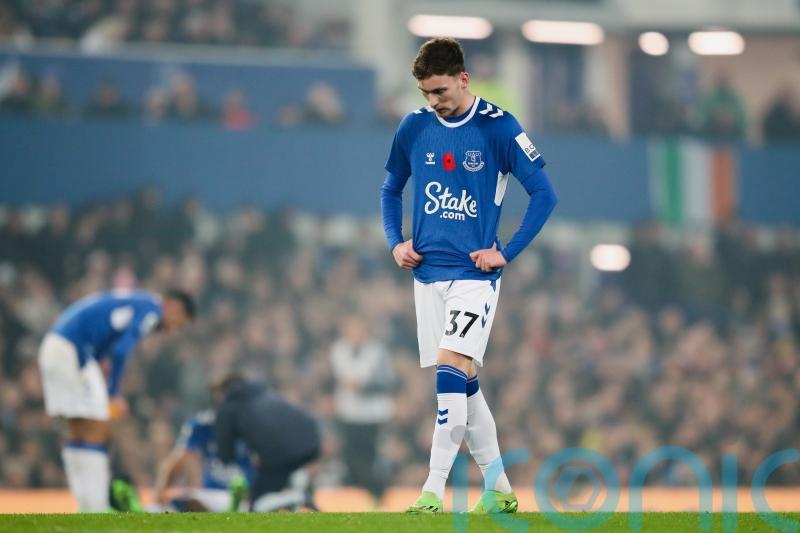 Everton midfielder James Garner ruled out for two months with back problem