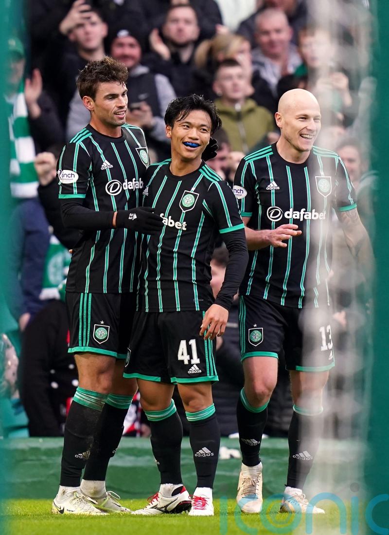 Reo Hatate and Kyogo Furuhashi net braces as Celtic brush aside St Johnstone