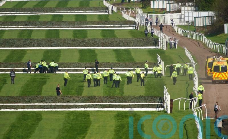 Protestors cause delay to start of the 175th Grand National at Aintree