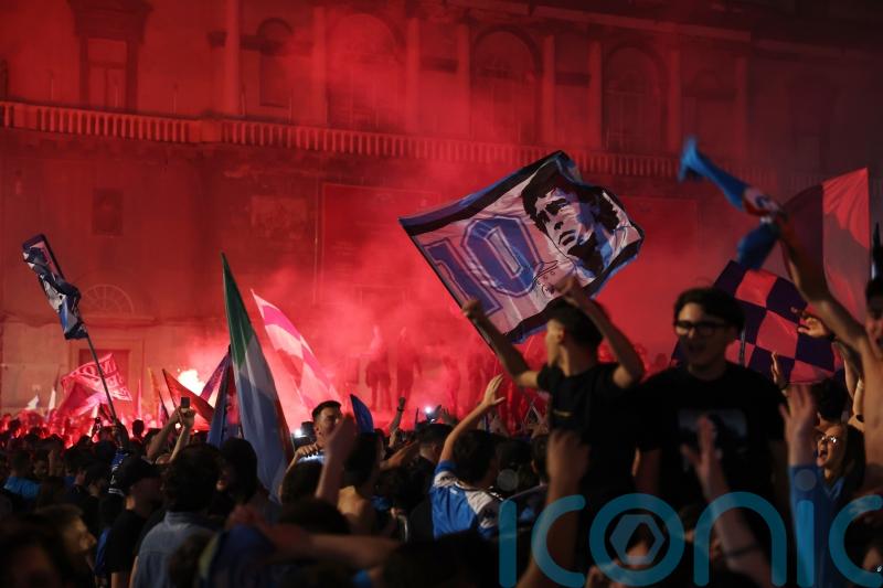 Napoli&rsquo;s fans light up the sky as they celebrate Serie A title win