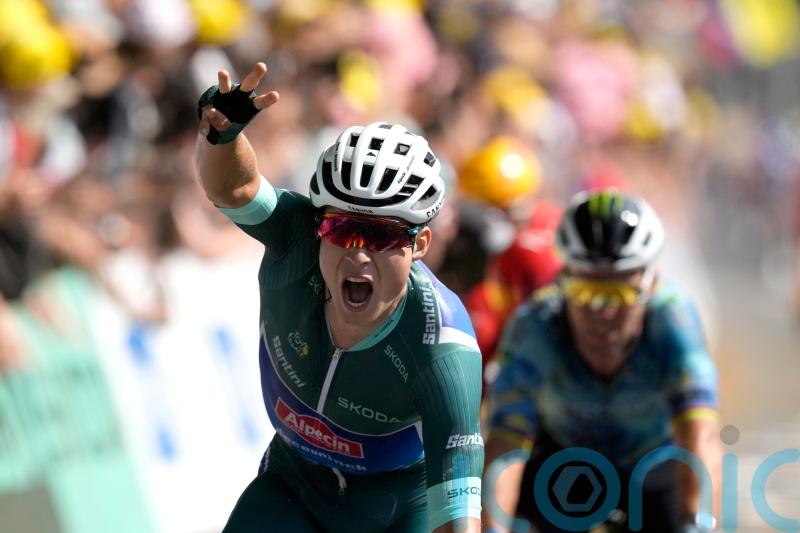 Jasper Philipsen pips Mark Cavendish to claim third stage win of Tour de France