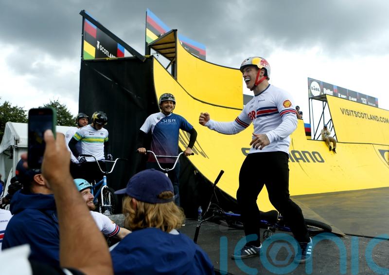 Kieran Reilly delivers emphatic bike drop after claiming BMX Freestyle Park gold