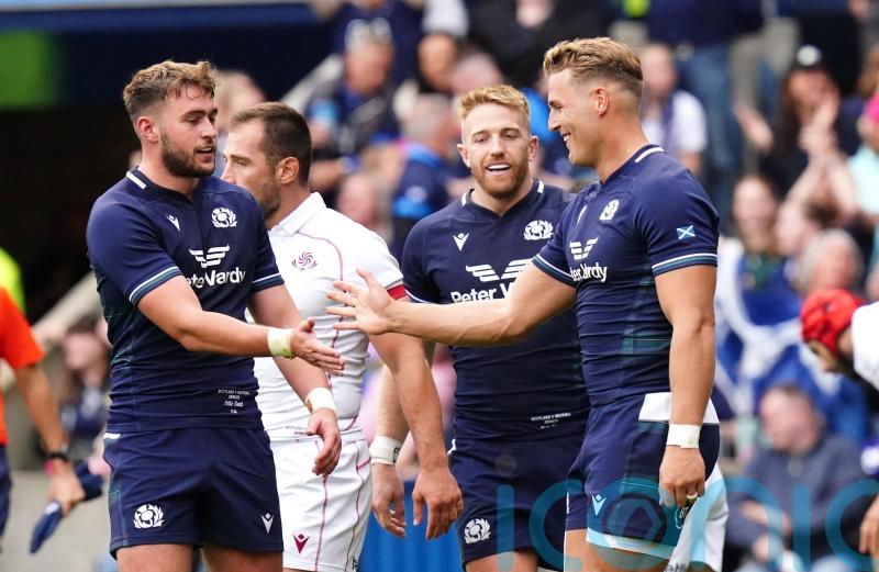 Duhan van der Merwe helps Scotland overcome half-time deficit to beat Georgia