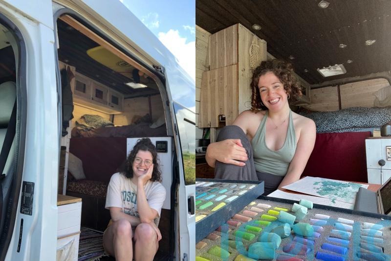 Ireland-loving artist&rsquo;s three-week van trip becomes permanent life in &lsquo;art studio on wheels&rsquo; touring nation&rsquo;s west coast