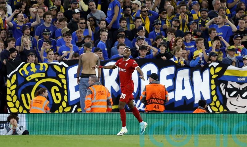 Ryan Gravenberch scores first goal for club as Liverpool labour to victory