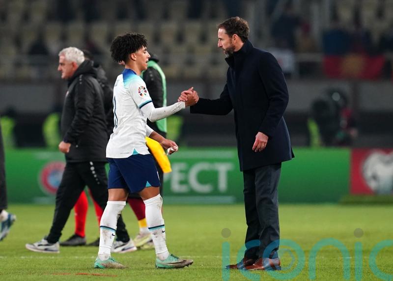 Gareth Southgate hails Rico Lewis after strong England debut in North Macedonia