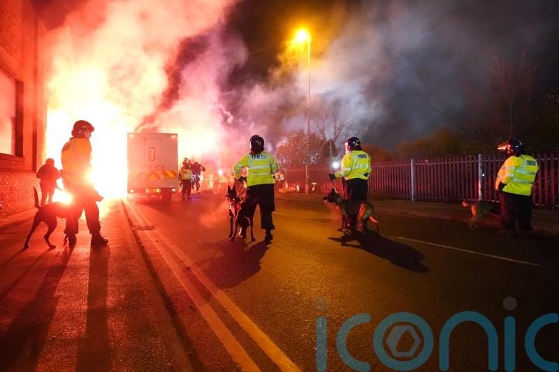 Police charge more than 40 away fans after major disorder outside Villa Park