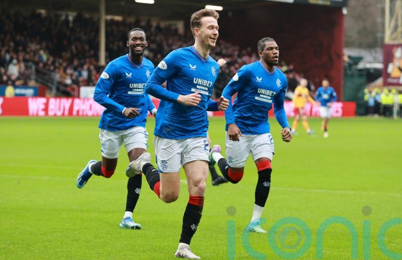 Kieran Dowell on target as Rangers beat Motherwell in wet-and-wild encounter