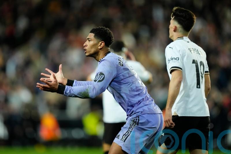 Jude Bellingham sent off after final whistle as Real Madrid draw with Valencia