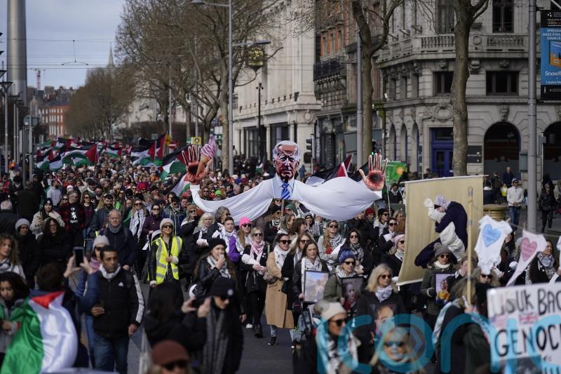 Tens of thousands take part in march for Palestine in Dublin