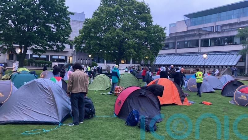 Students at protest camp inside Trinity College vow to stay &lsquo;indefinitely&rsquo;