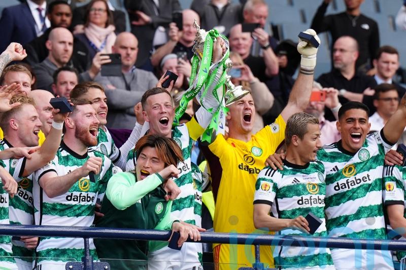 Adam Idah&rsquo;s last-minute goal sees Celtic beat Rangers in Scottish Cup final
