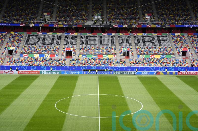 Police make two arrests after &lsquo;small pocket of disorder&rsquo; from fans in Dusseldorf