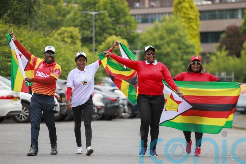 Cricket fans bring colour and noise to historic occasion at Stormont
