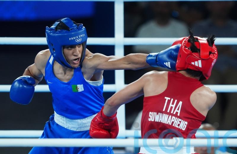 Algerian fans celebrate as Imane Khelif books place in women&rsquo;s 66kg final