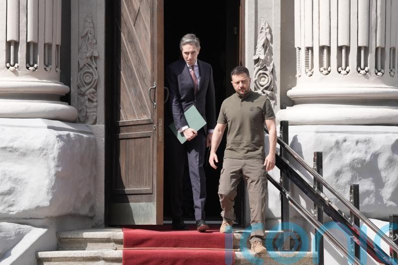 Harris criticises Russian &lsquo;terrorism and barbarism&rsquo; during Ukraine trip