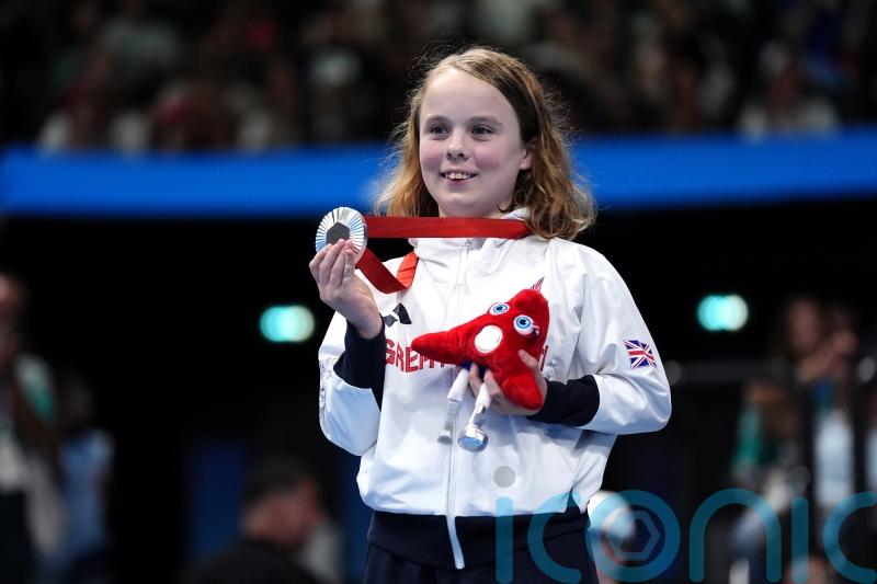 Iona Winnifrith wins silver medal aged 13 on successful evening for GB swimmers