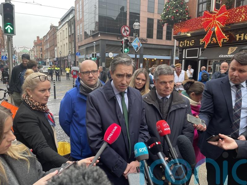Taoiseach Simon Harris confronted over homelessness while on election canvass
