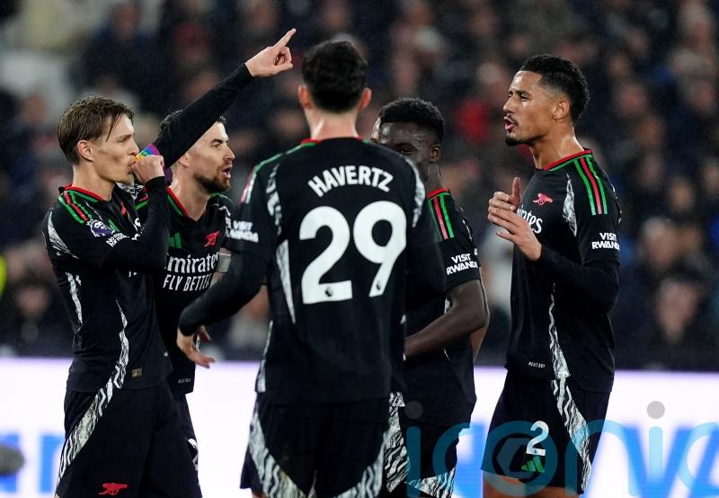 Arsenal hit five to crush sorry West Ham and go second in Premier League