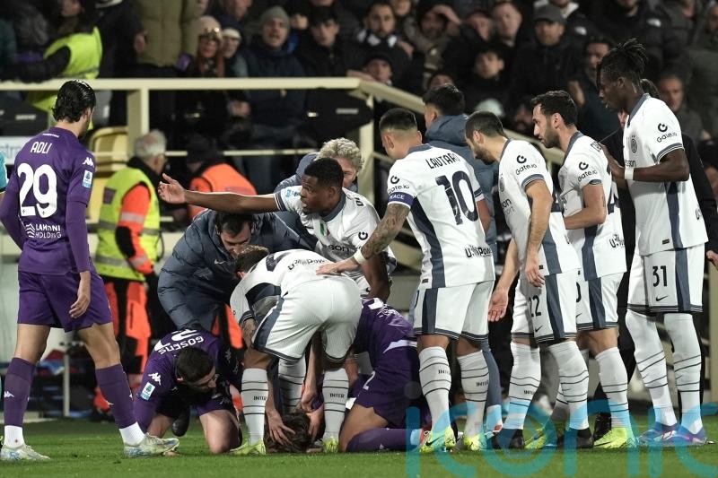 Fiorentina midfielder Edoardo Bove &lsquo;awake and alert&rsquo; in hospital after collapse