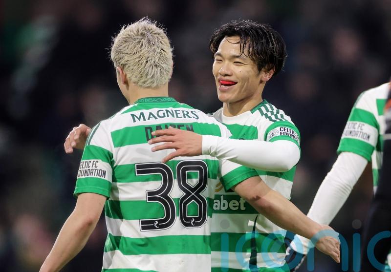 Daizen Maeda and Reo Hatate on target as leaders Celtic see off Dundee United