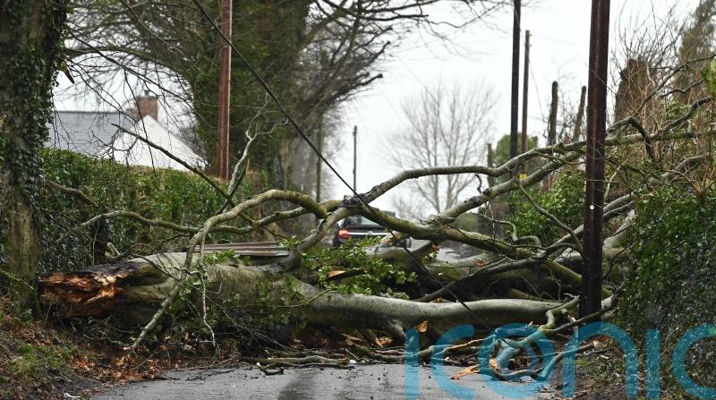 Winds top 100mph as Storm Eowyn causes travel disruption and power cuts