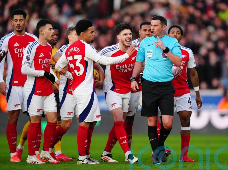 Arsenal charged after players confronted referee over Myles Lewis-Skelly red