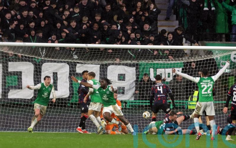 Rocky Bushiri heads late winner as Hibernian squeeze past Ayr in Scottish Cup