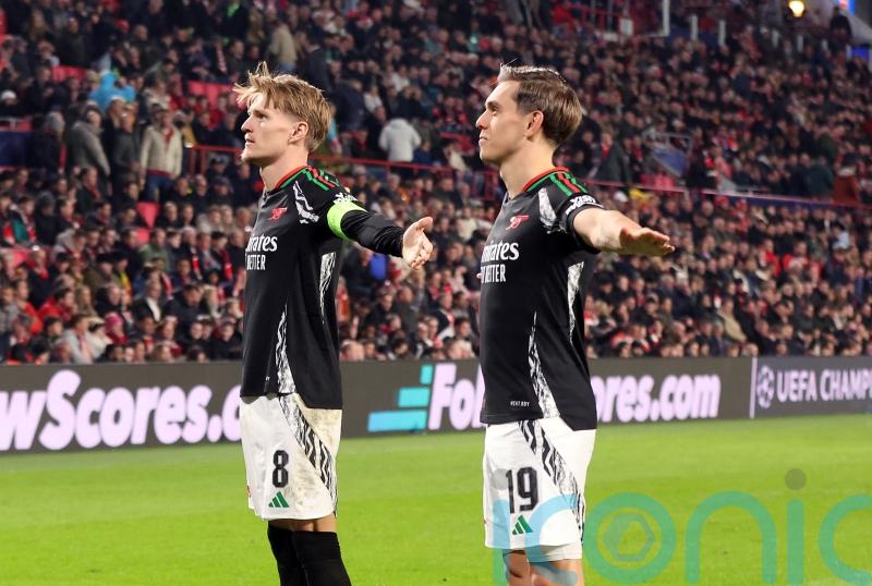 Arsenal in seventh heaven in Champions League rout of PSV Eindhoven