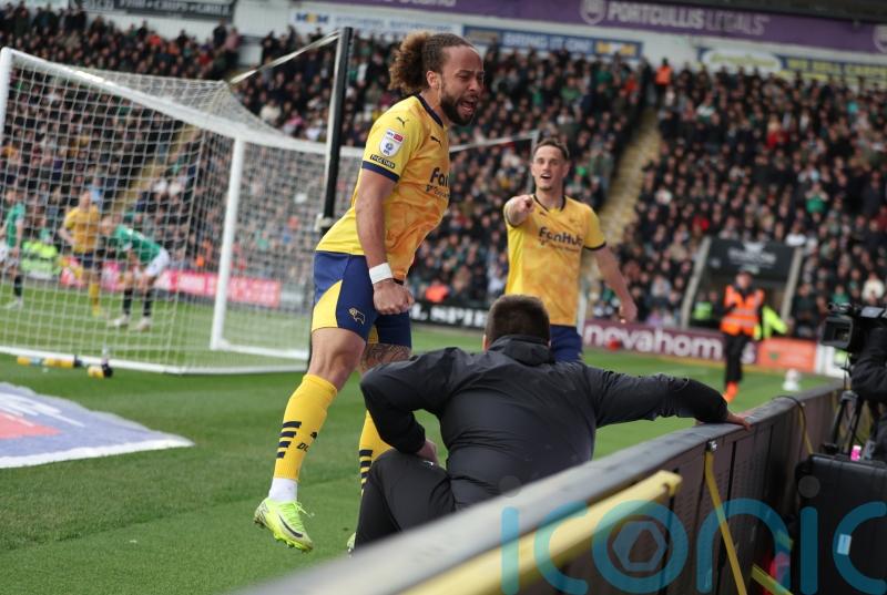 Marcus Harness nets late winner as Derby edge win at relegation rivals Plymouth