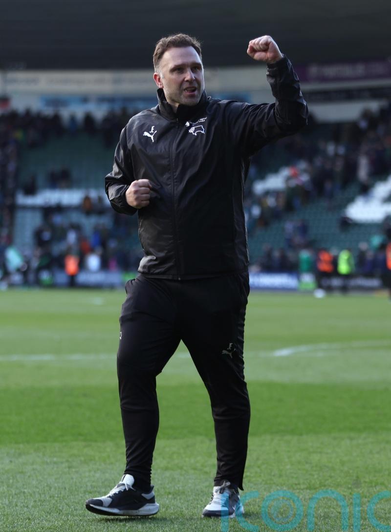 John Eustace proud of Derby players after late win at relegation rivals Plymouth