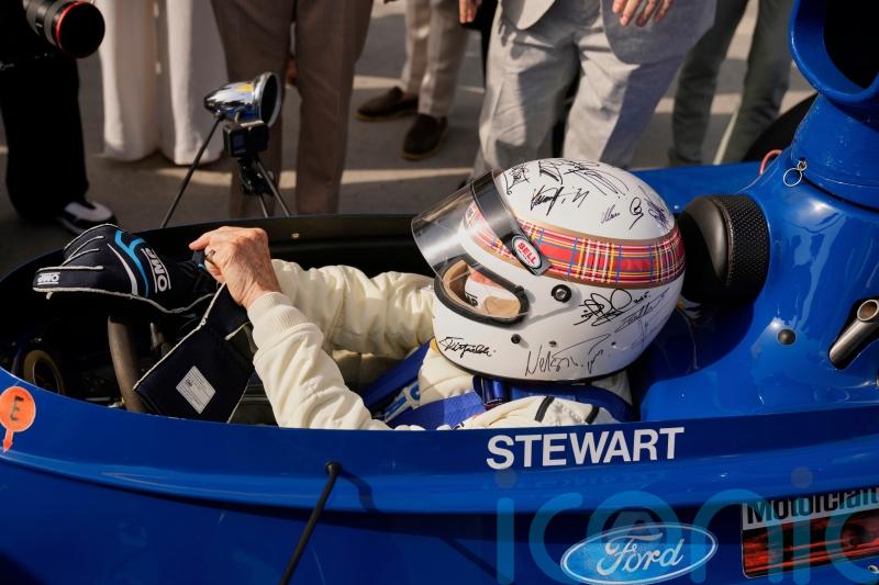Sir Jackie Stewart drives F1 car one last time in support of dementia charity
