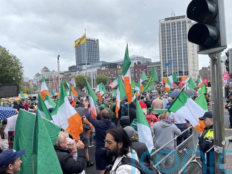 Anti-racism and anti-immigration demonstrations held in Dublin city