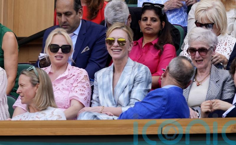 Rebel Wilson and Cate Blanchett among stars in Royal Box on another sweltering day at Wimbledon