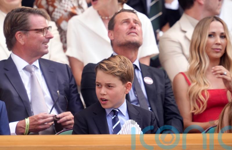 Prince George beats the heat in Royal Box at Wimbledon final
