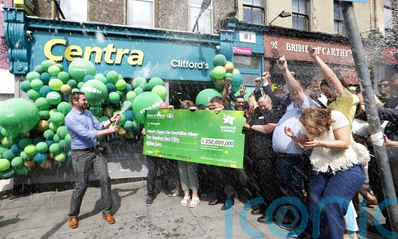 Irish family claims &lsquo;surreal&rsquo; 250m euro EuroMillions jackpot