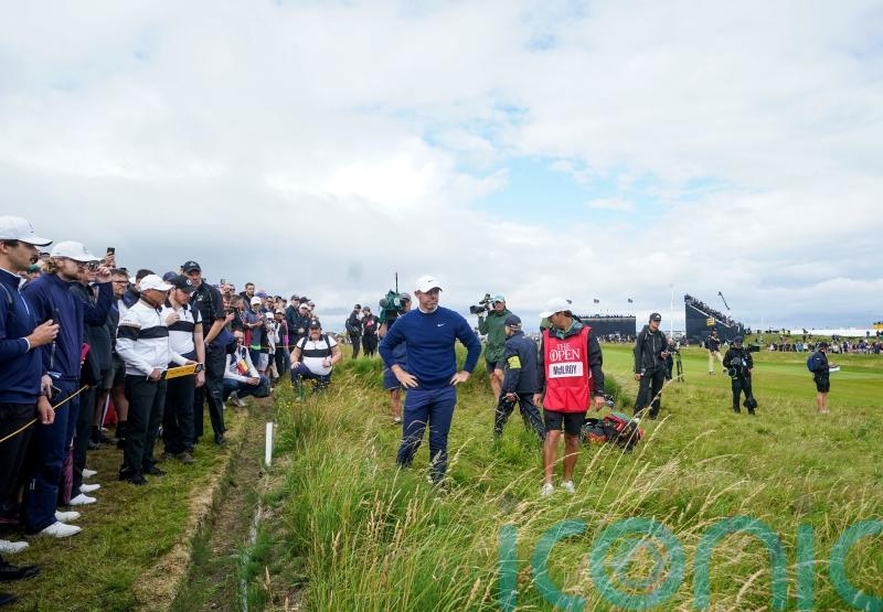 Rory McIlroy&rsquo;s roller-coaster Open continues into second round at Royal Portrush