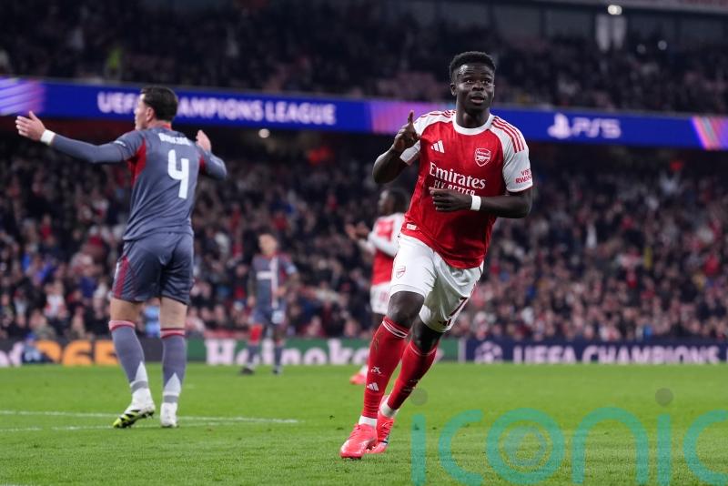 Bukayo Saka settles Arsenal nerves in Champions League win over Olympiacos