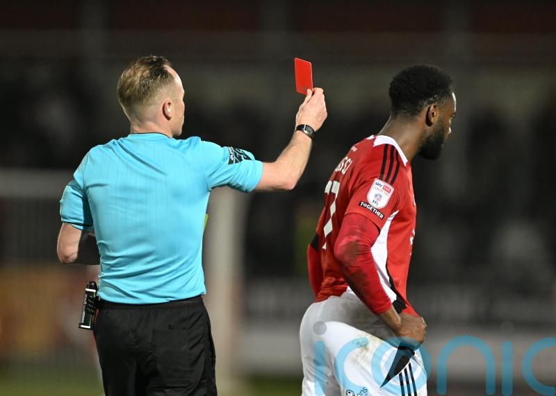 Brackley hold Gateshead to goalless draw despite Zak Lilly&rsquo;s early red card
