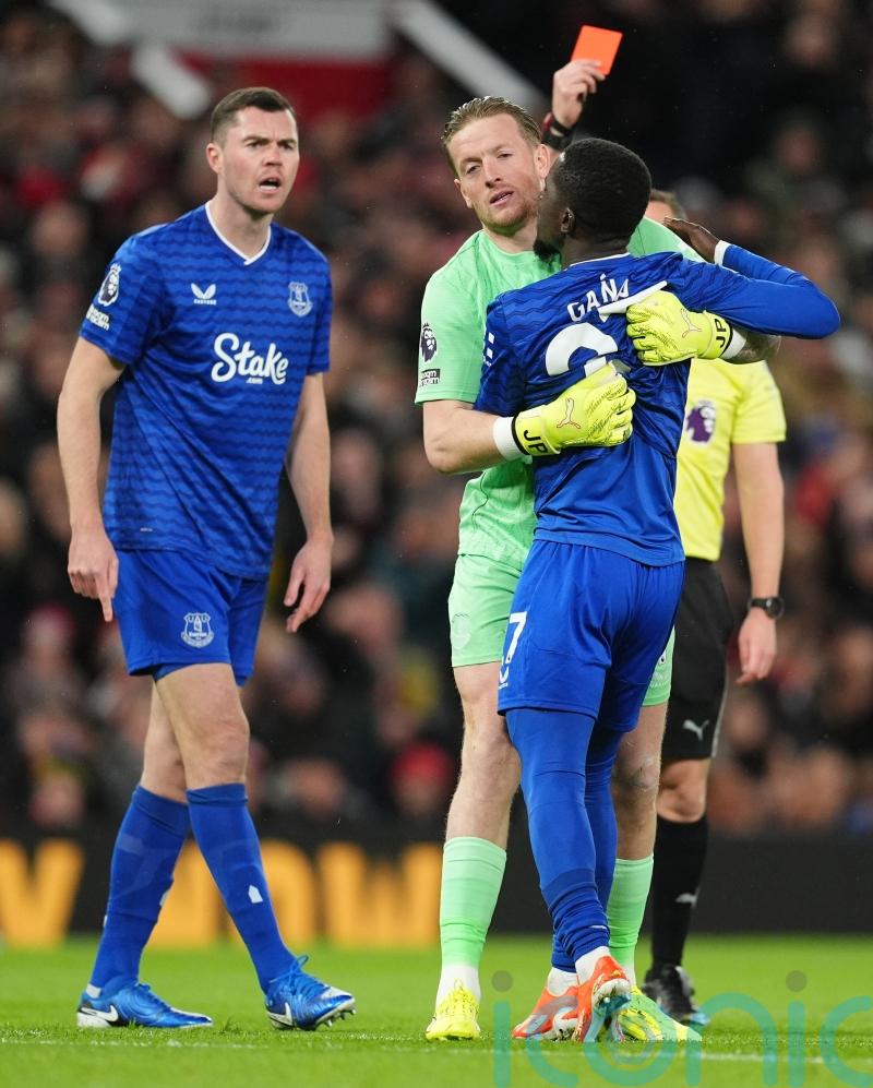 Idrissa Gana Gueye sent off for slapping Everton team-mate Michael Keane