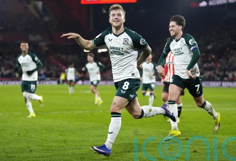 Middlesbrough take top spot in the Championship after win at Sheffield United