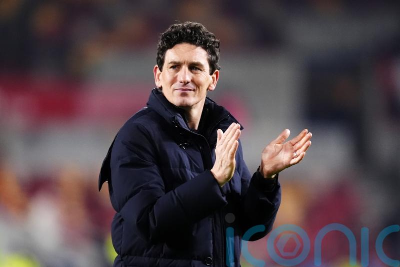 Brentford boss Keith Andrews visits Macclesfield dressing room after FA Cup win